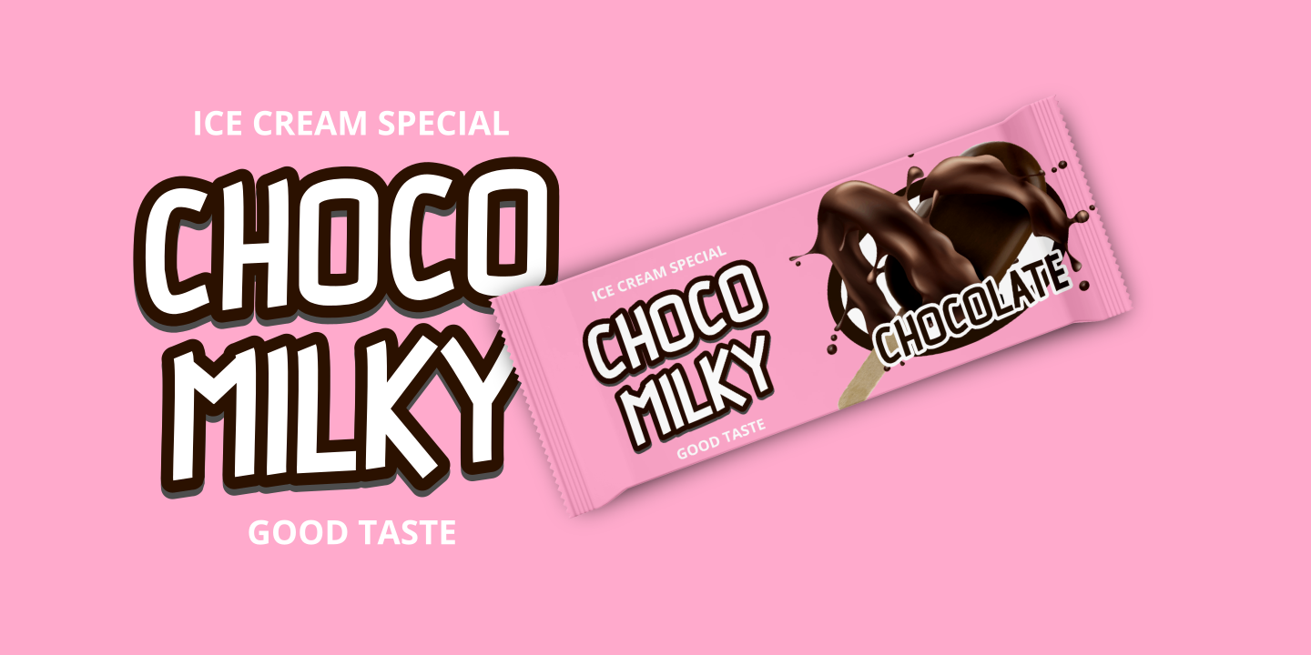 Пример шрифта Juicy Milky #5